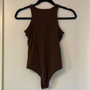 Skims Brown Sleeveless Bodysuit